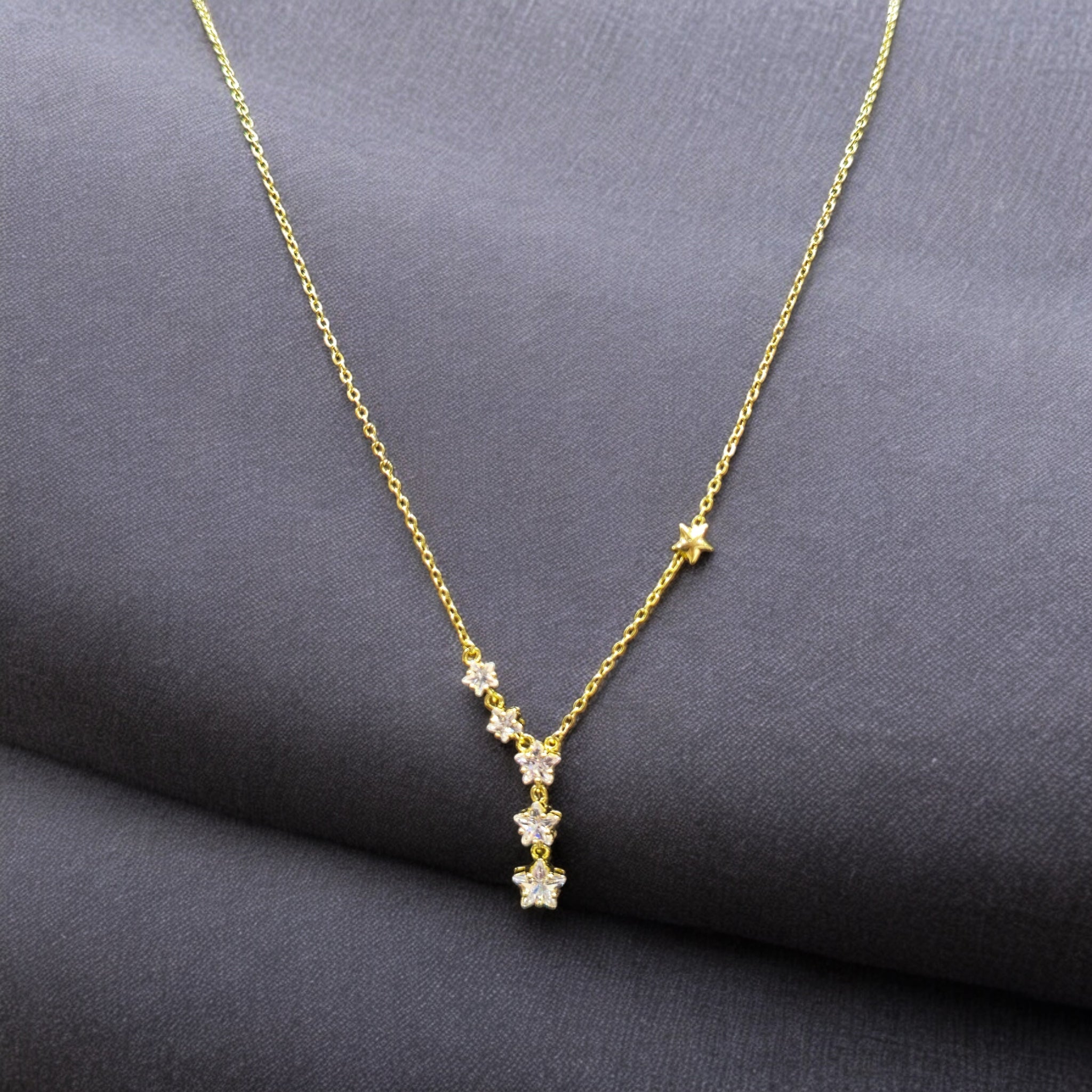 FW Gold Plated AD Chain Pendant