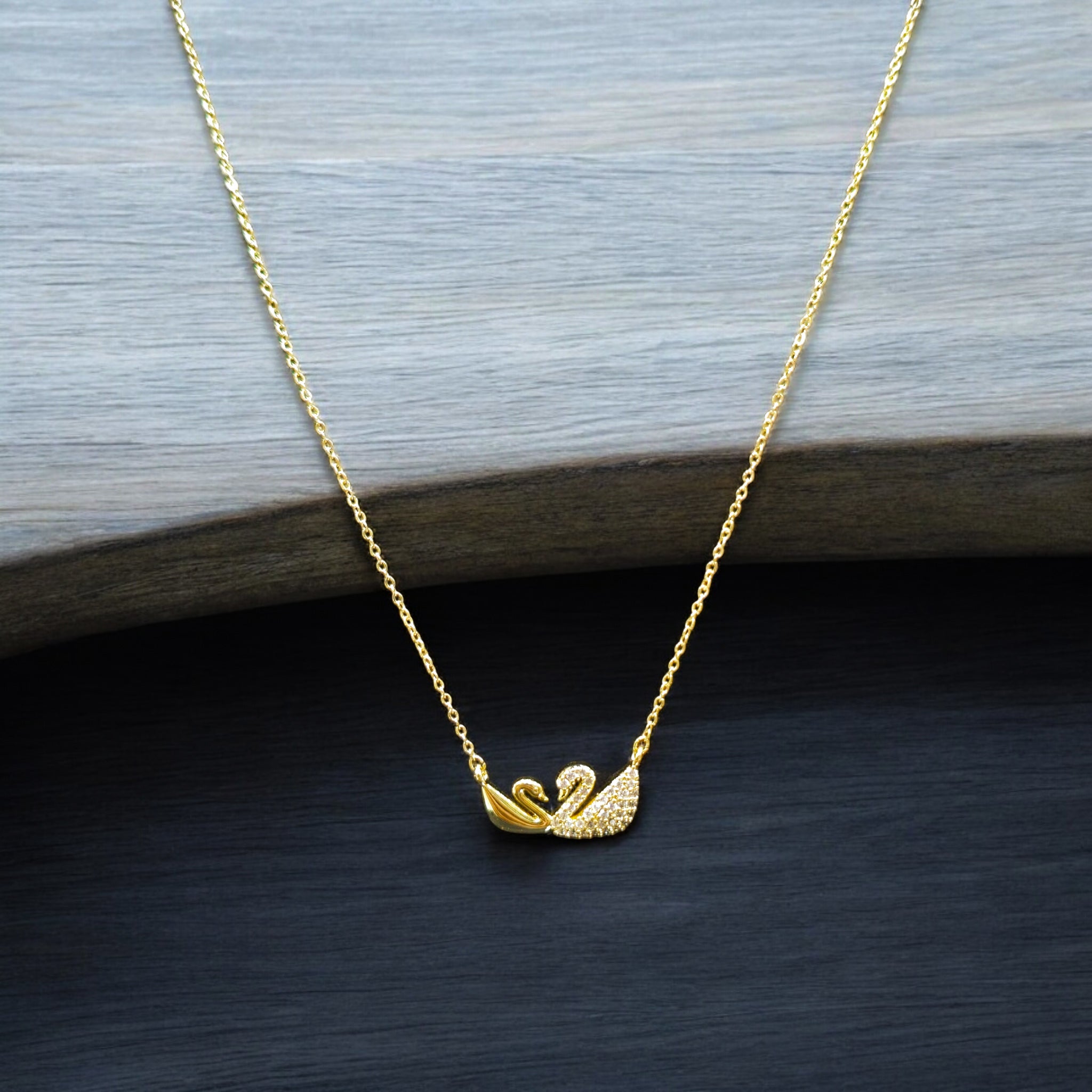 FW Gold Plated AD Chain Pendant