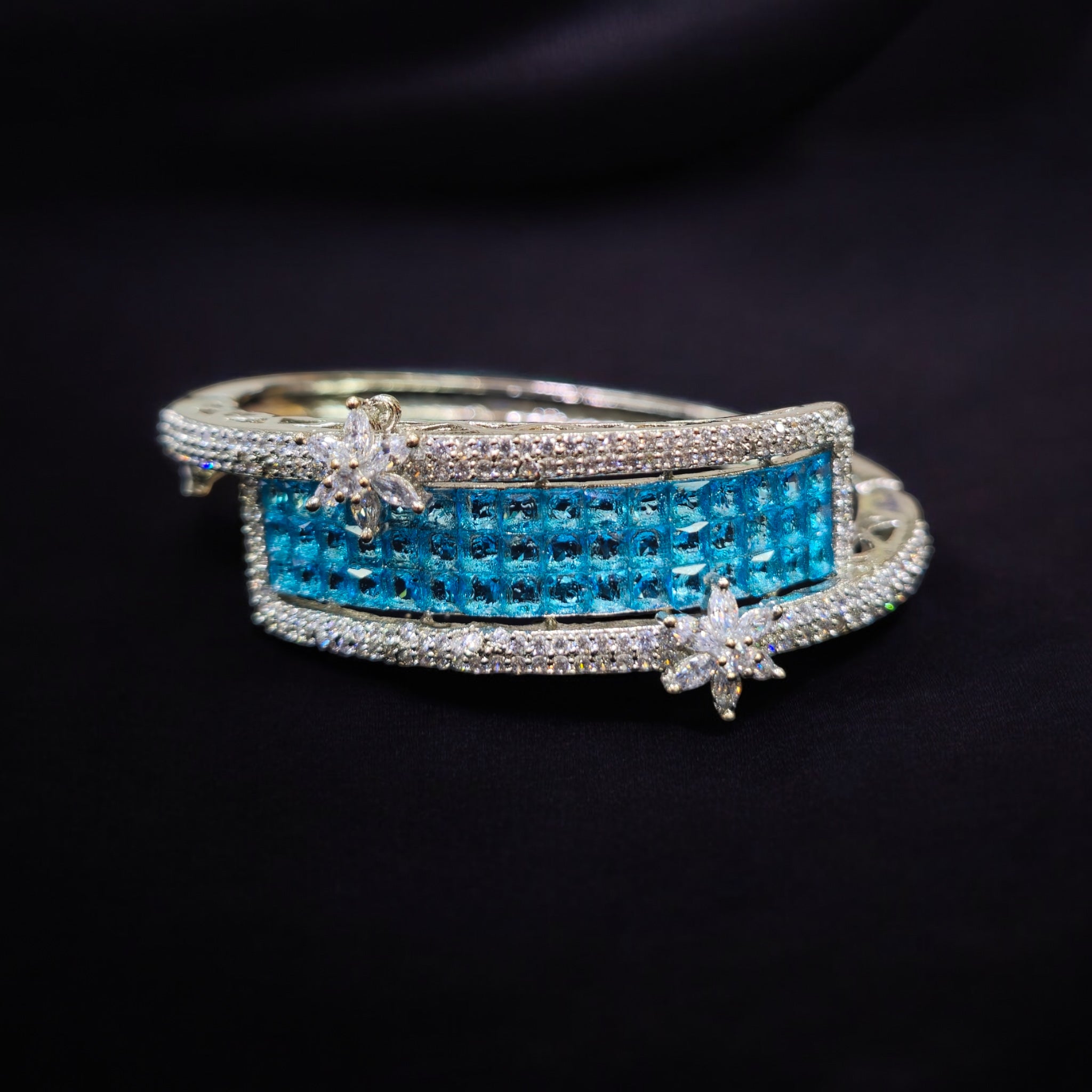 FW Blue Crystal AD Stone Kada