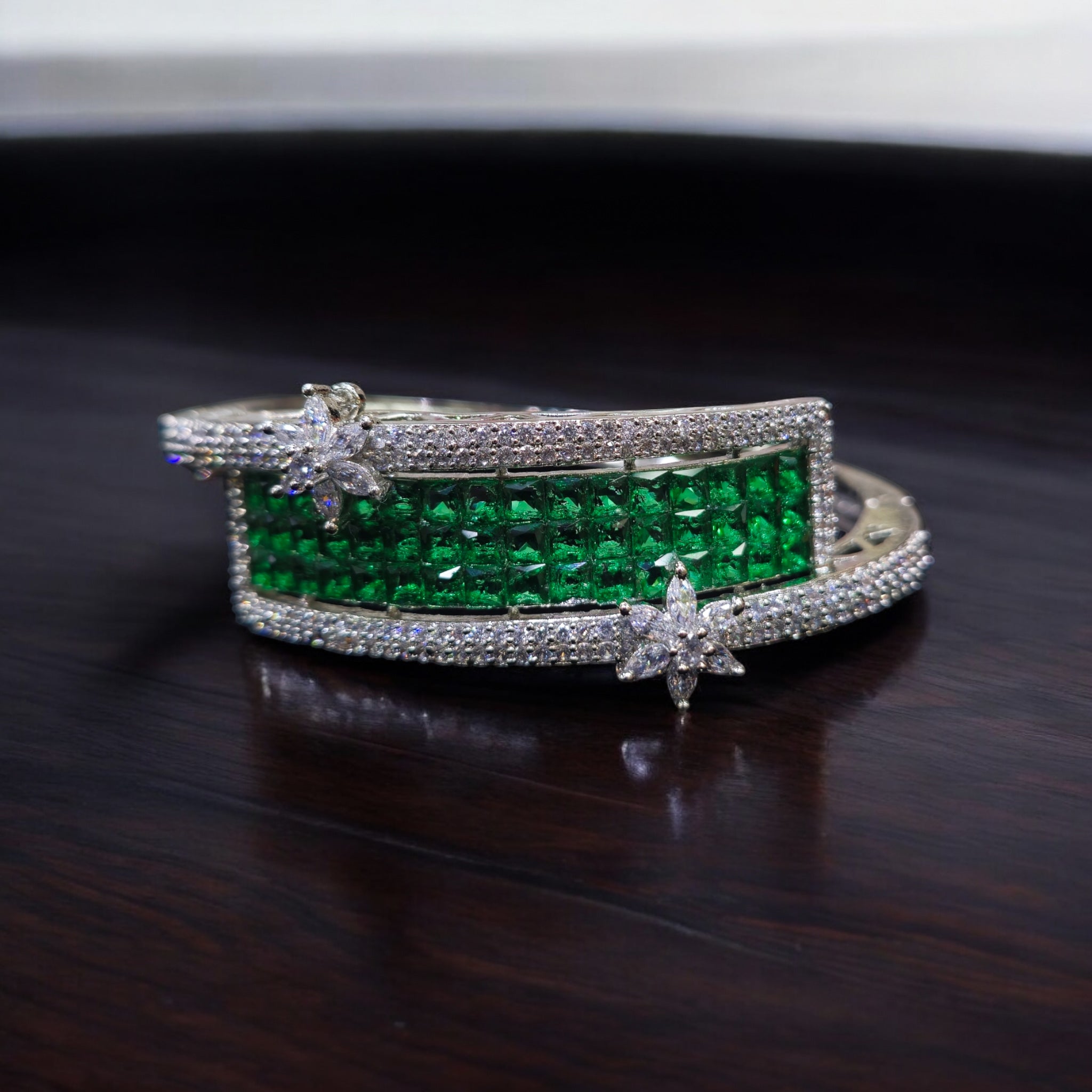 FW Green Crystal AD Stone Kada