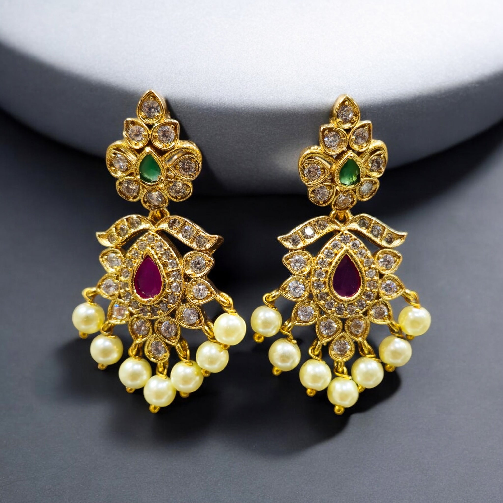 FW Gold Plated Antique MS With Earrings