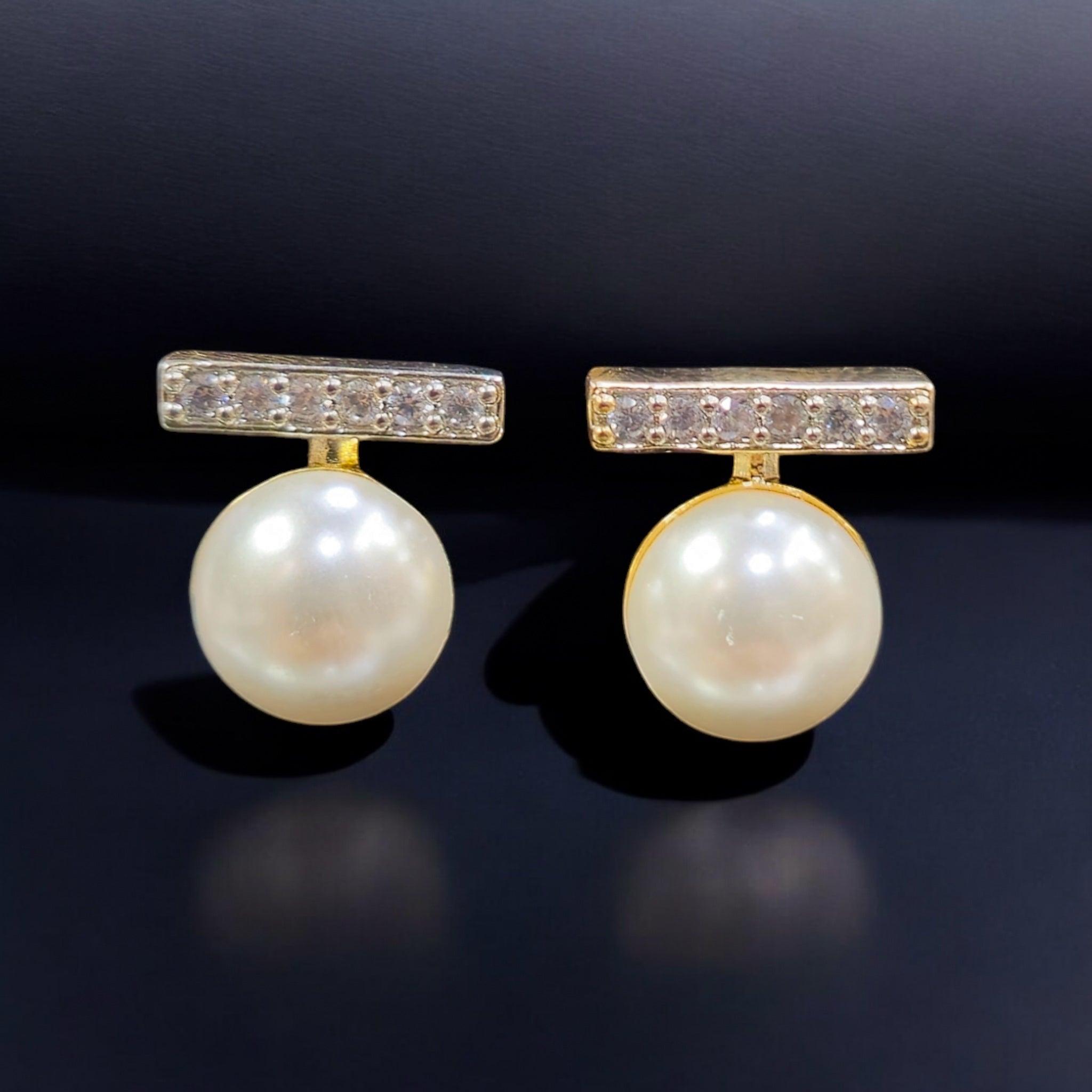 FW Gold Plated Pearl 18Inch MS with Earrings