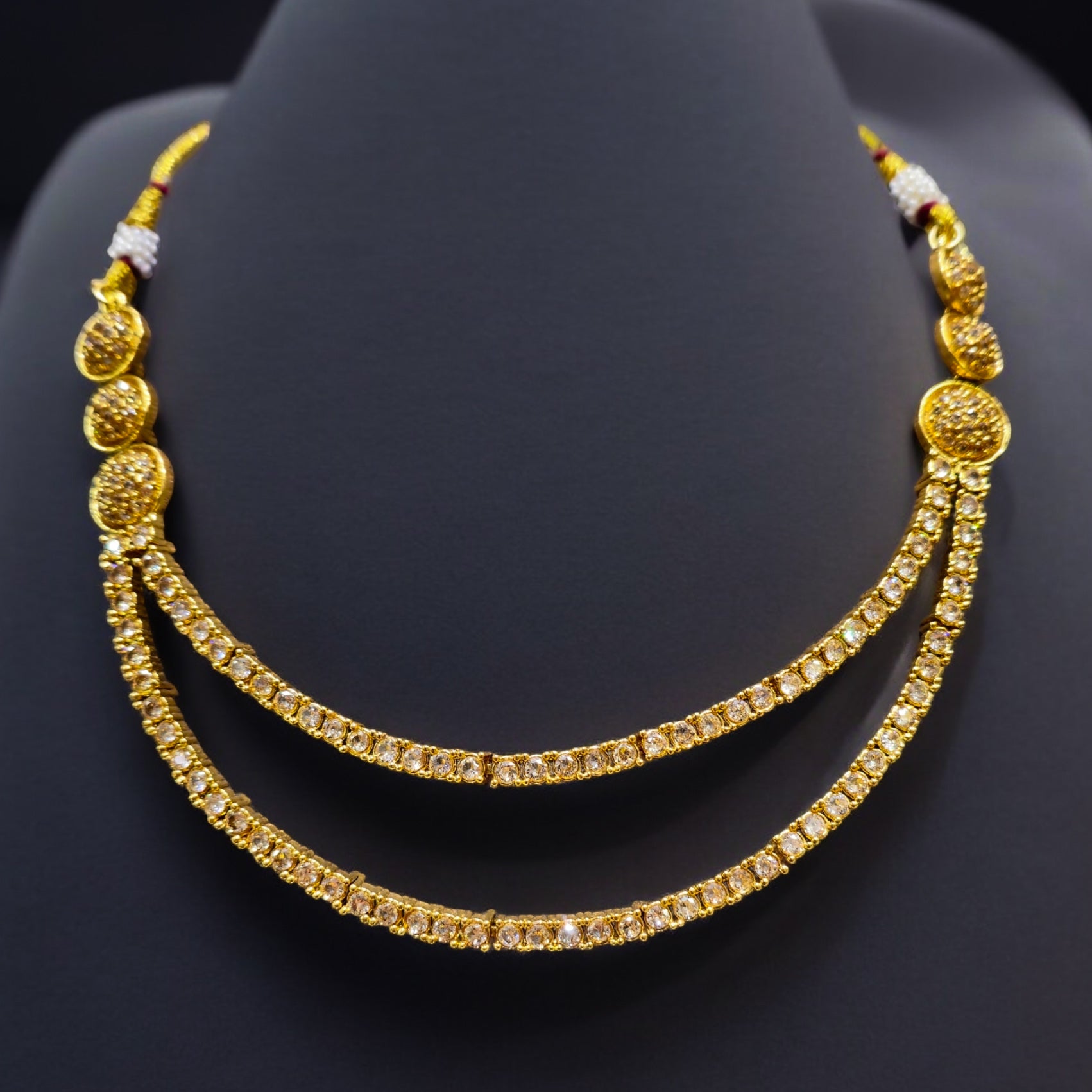 LCT Stone Gold Plated Necklace Set