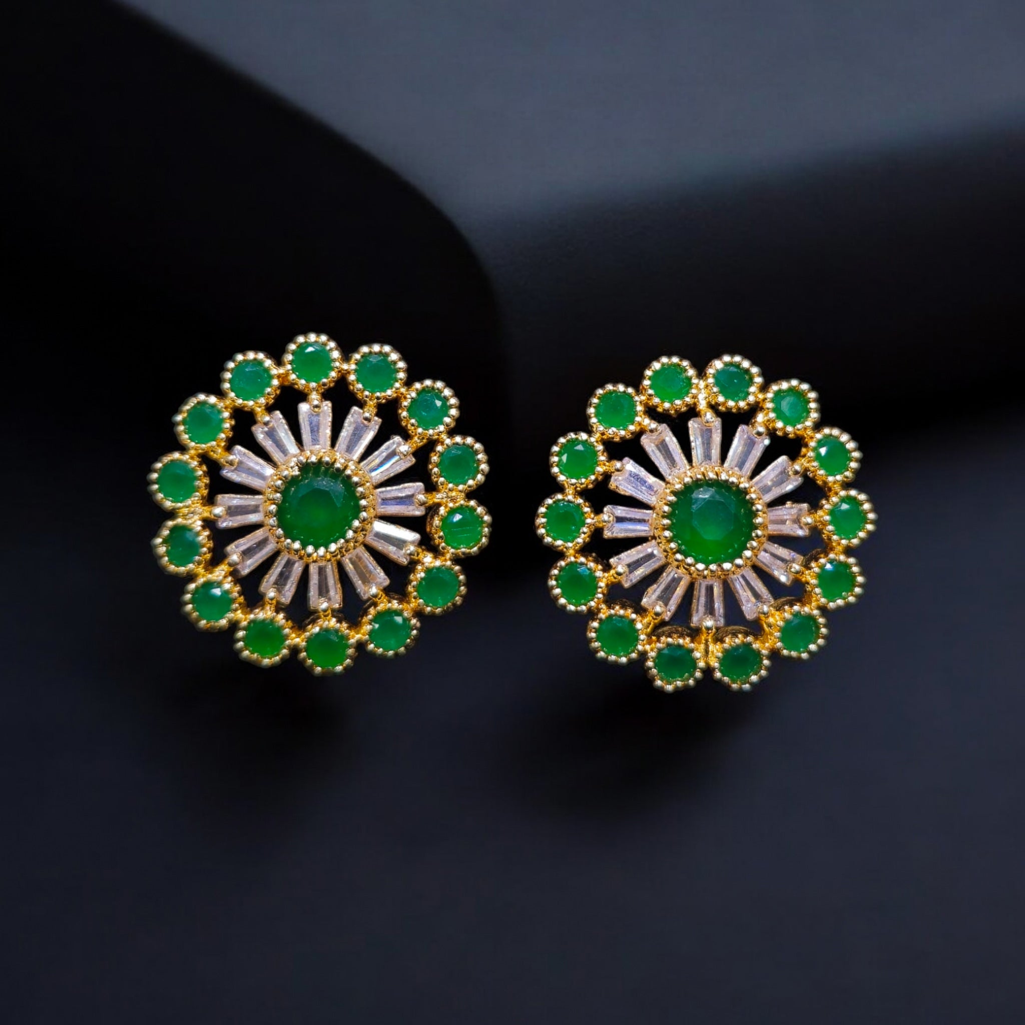 Green AD Stone Studs