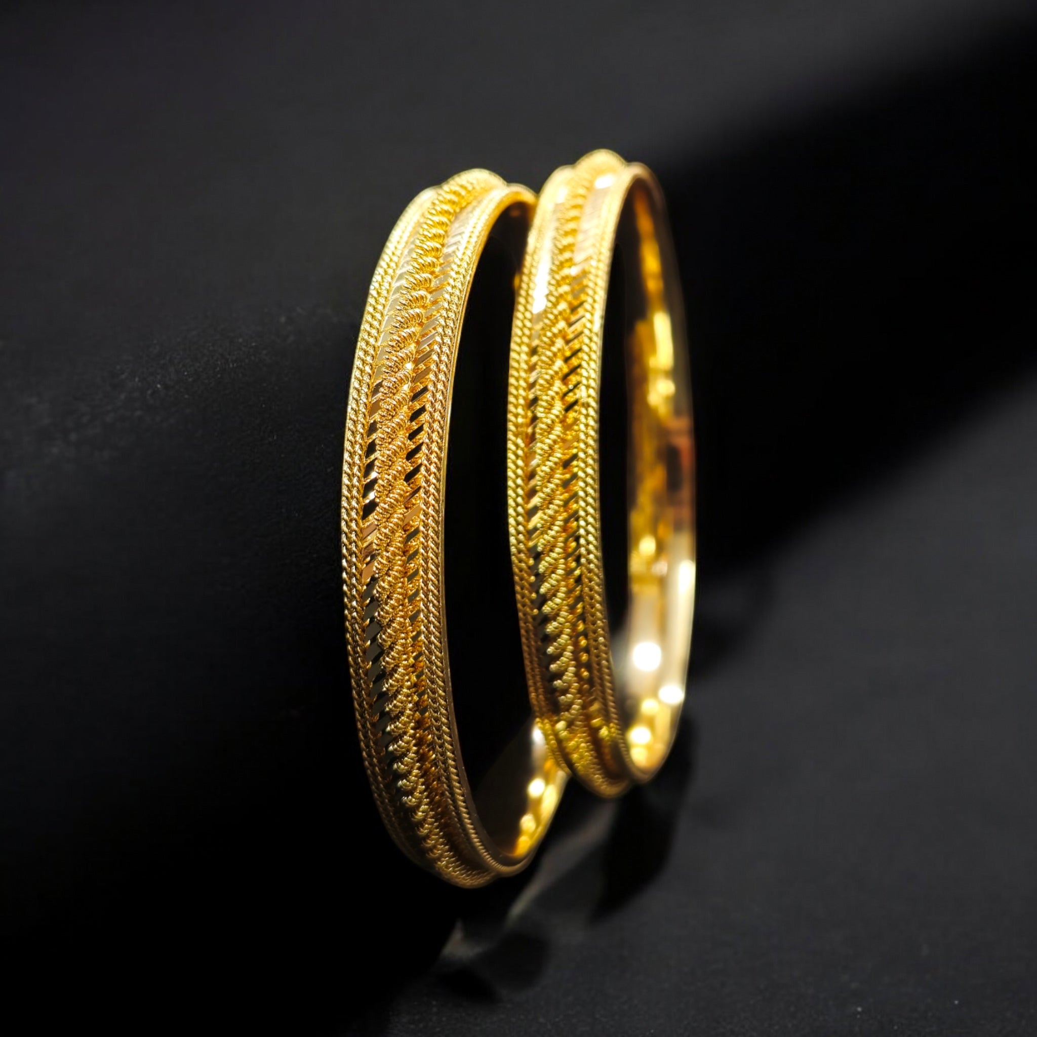 Gold Plated Antique Bangles