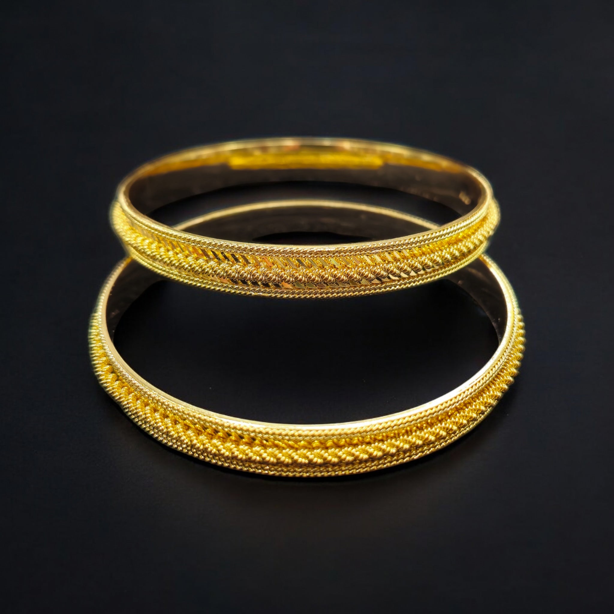 Gold Plated Antique Bangles