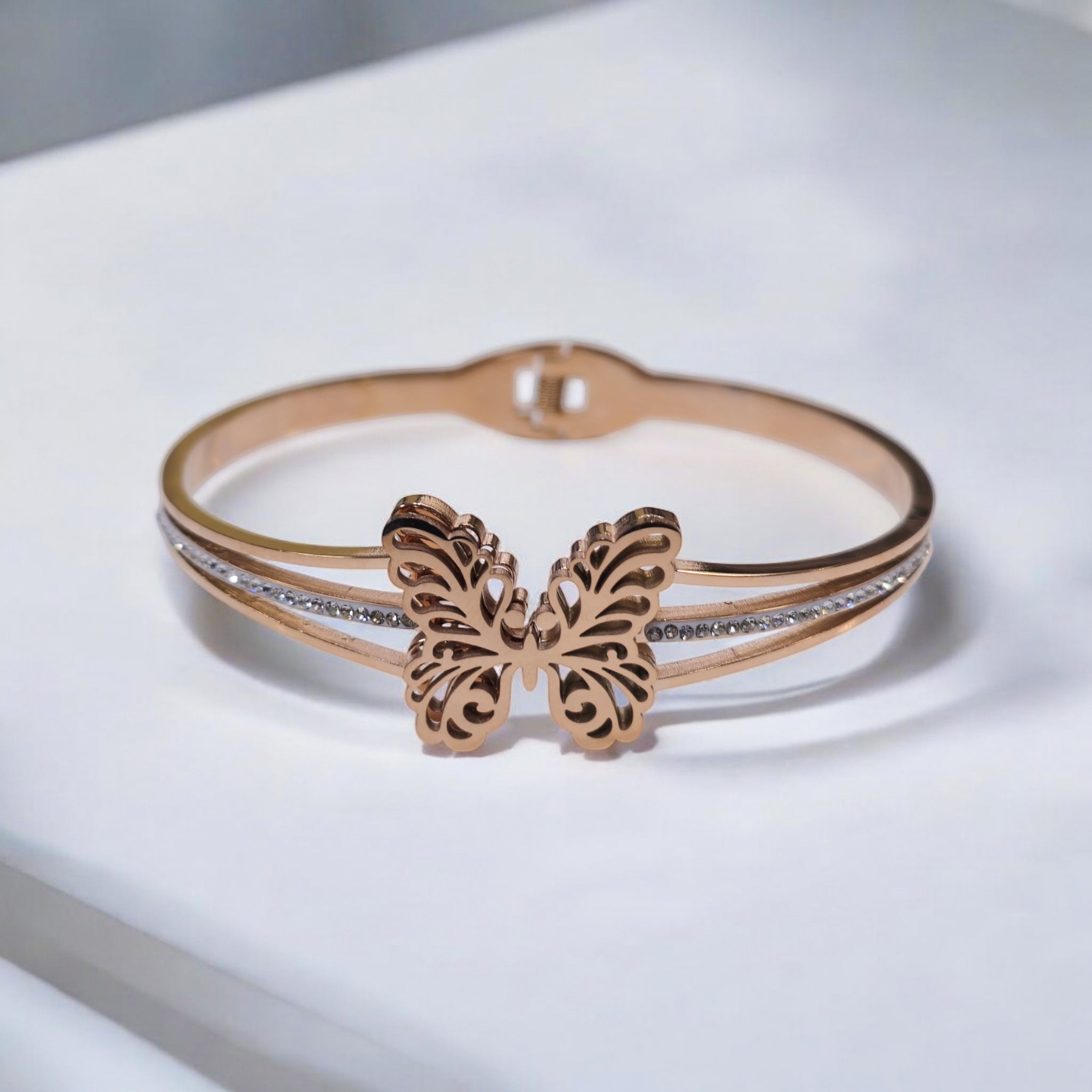 Rosegold Butterfly Kada