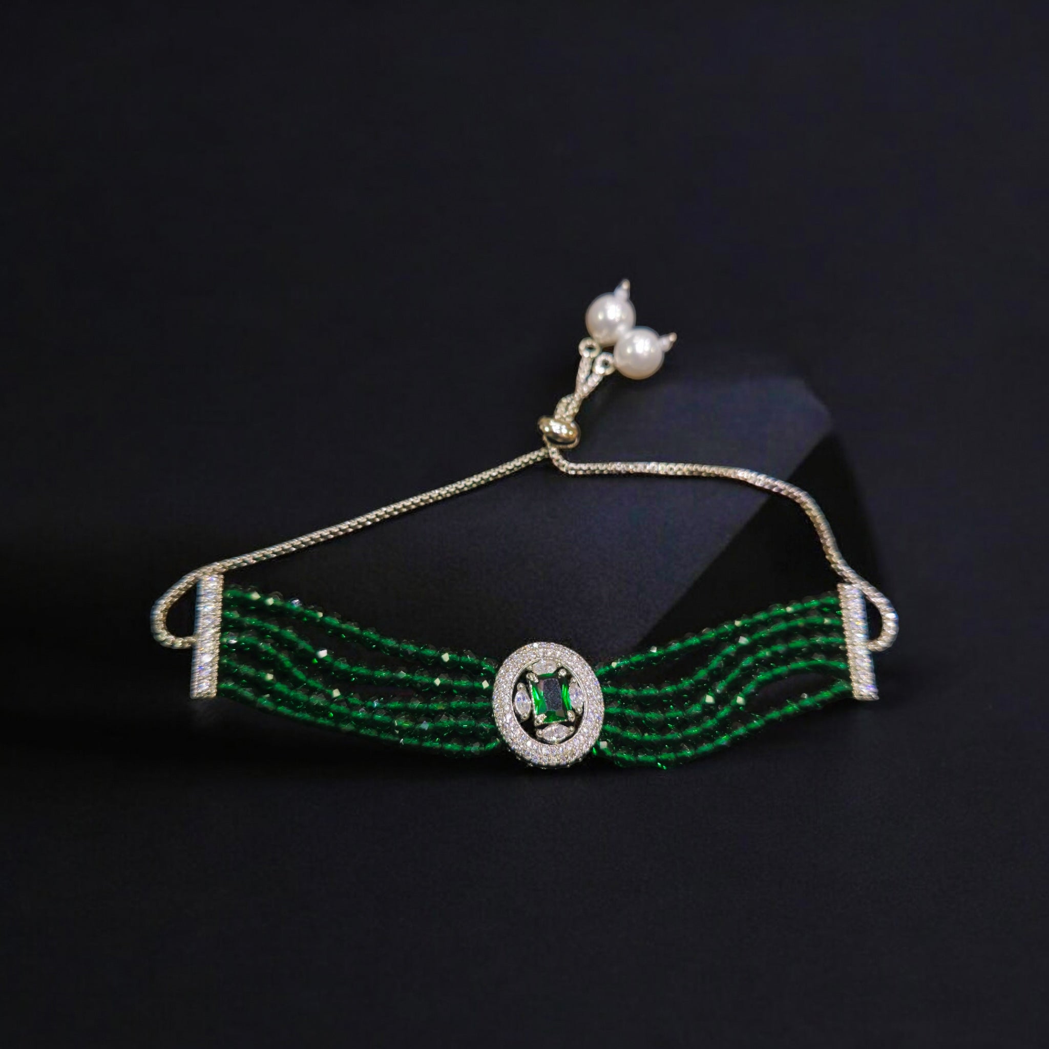 Emerald Crystal AD Stone Bracelet