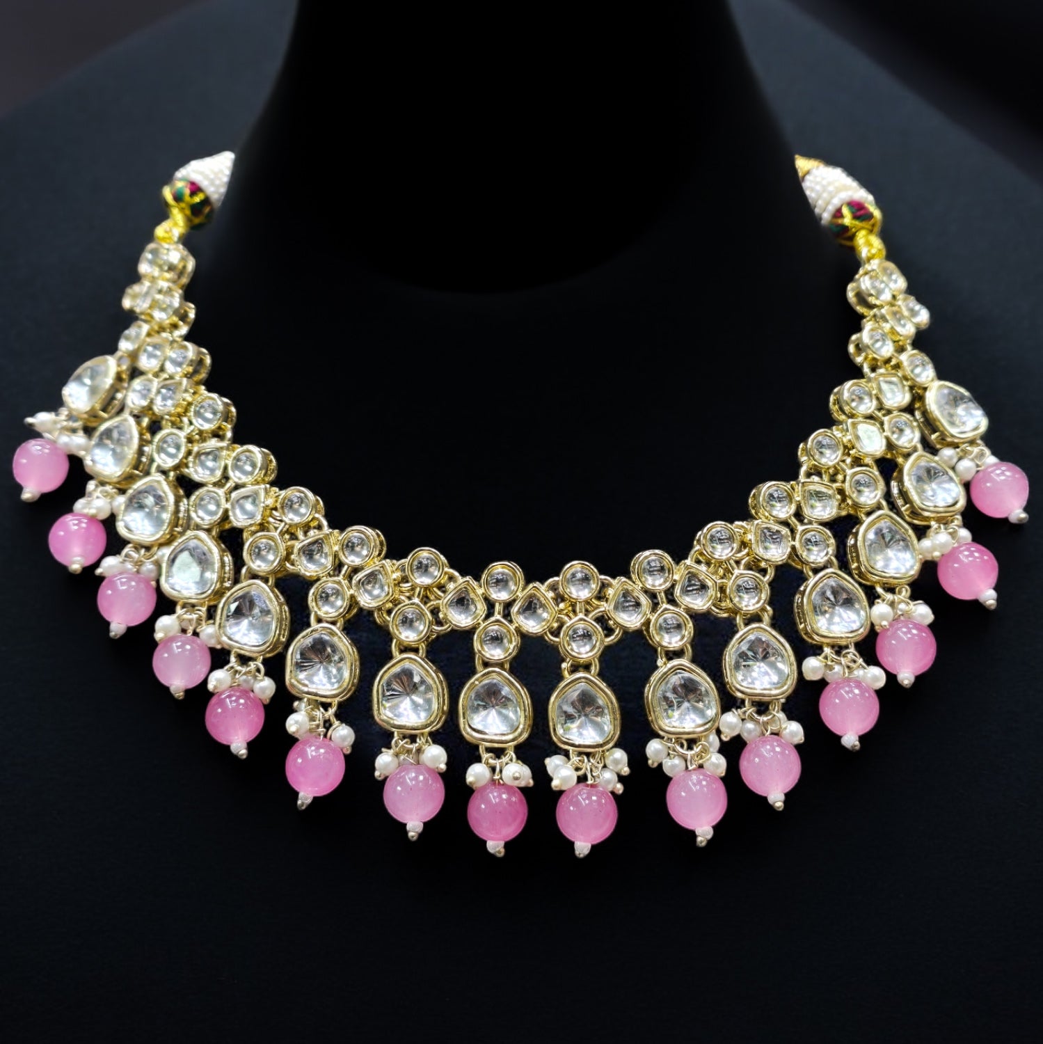 Pink Indo Western Necklace Set