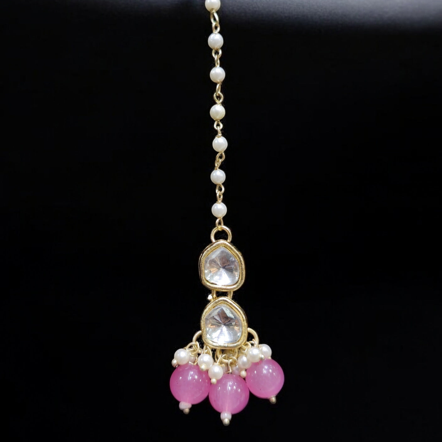 Pink Indo Western Necklace Set