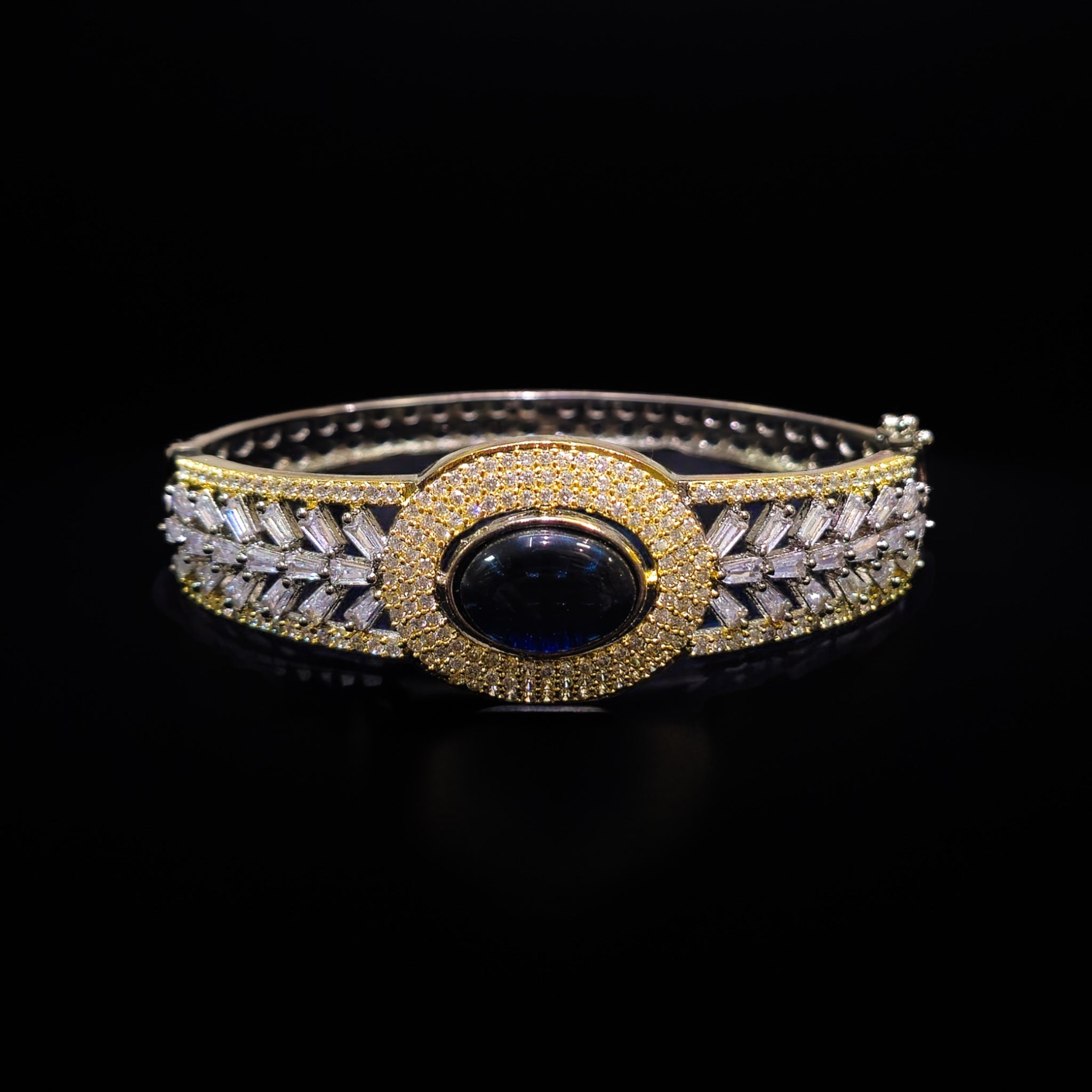 Blue AD Stone Victorian Plated Kada