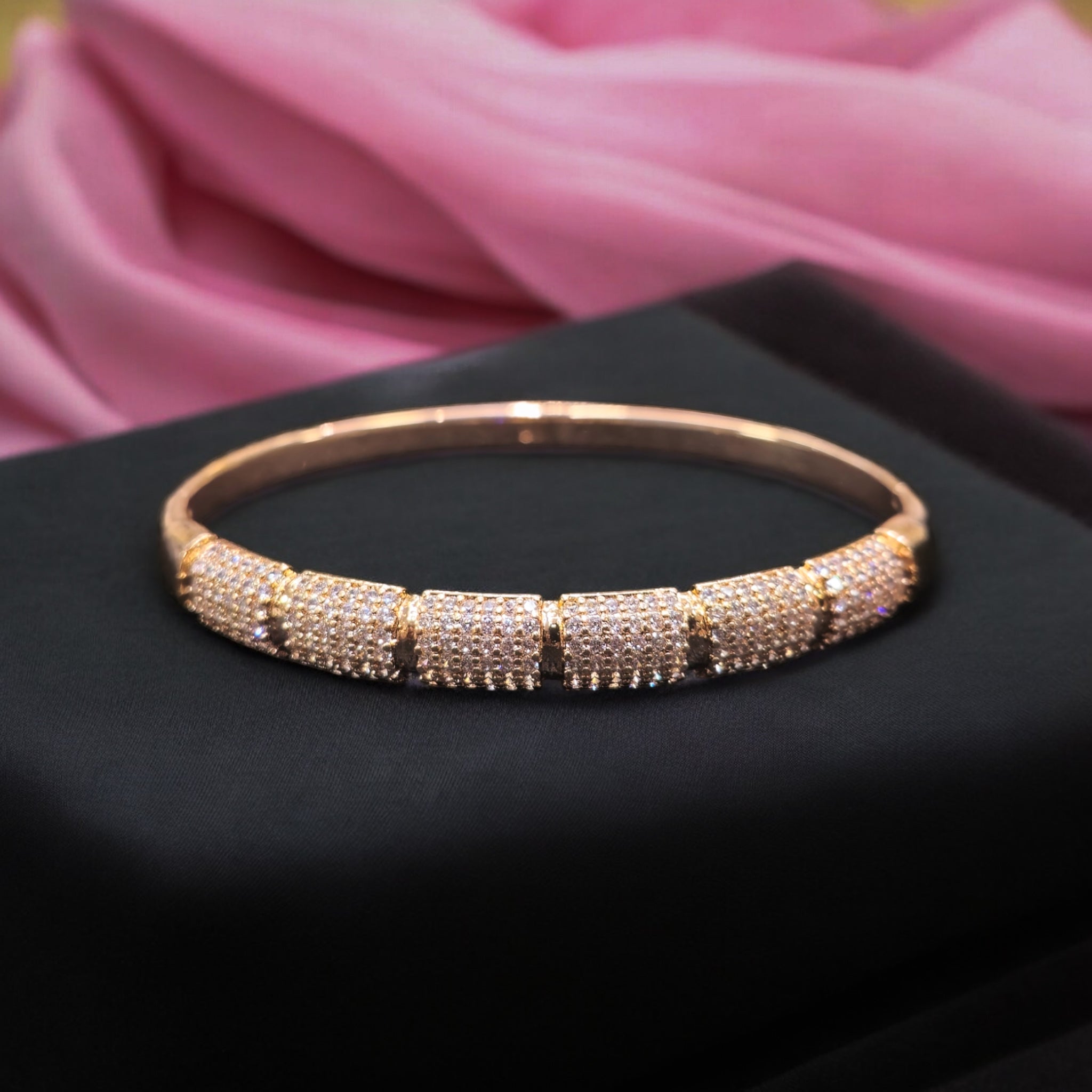 Rosegold AD Stone Kada